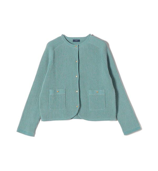 SHIPS for women「〈手洗い可能〉モール リブ クルーネック カーディガン」|カーディガン|