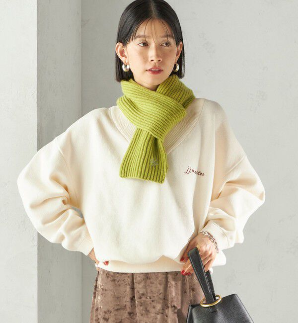 SHIPS for women「細幅 刺繍 ニット マフラー」|マフラー|