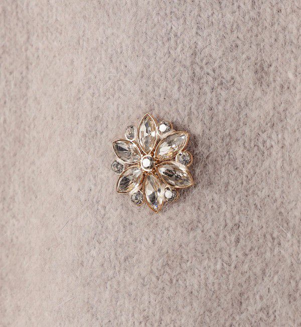 SHIPS for women「〈手洗い可能〉フォックス ビジュー Vネック ニット」|ニット・セーター|