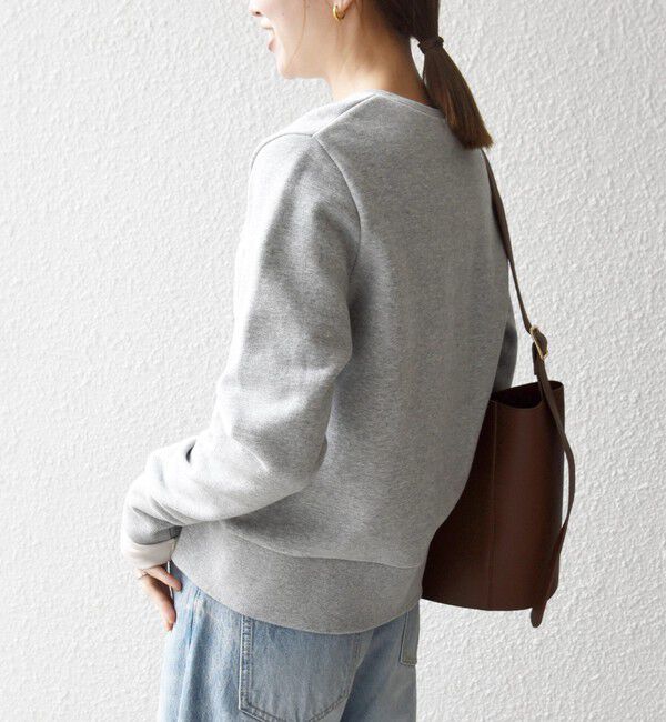 SHIPS any「SHIPS any:〈洗濯機可能〉裏起毛 ビジュー コンパクト スナップ カーディガン」|カーディガン|