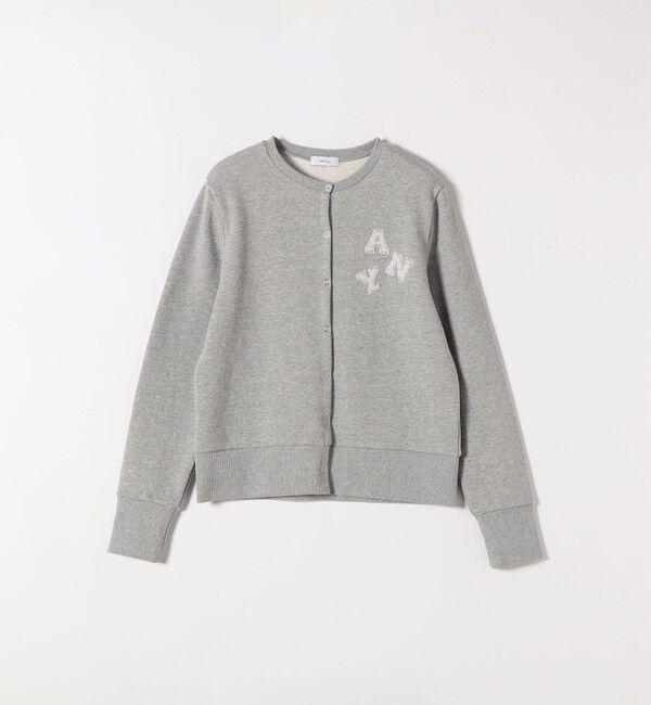 SHIPS any「SHIPS any:〈洗濯機可能〉裏起毛 ビジュー コンパクト スナップ カーディガン」|カーディガン|