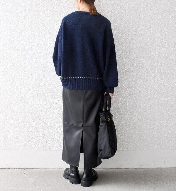 SHIPS any「SHIPS any:〈手洗い可能〉ステッチ デザイン ルーズ ニット カーディガン」|カーディガン|