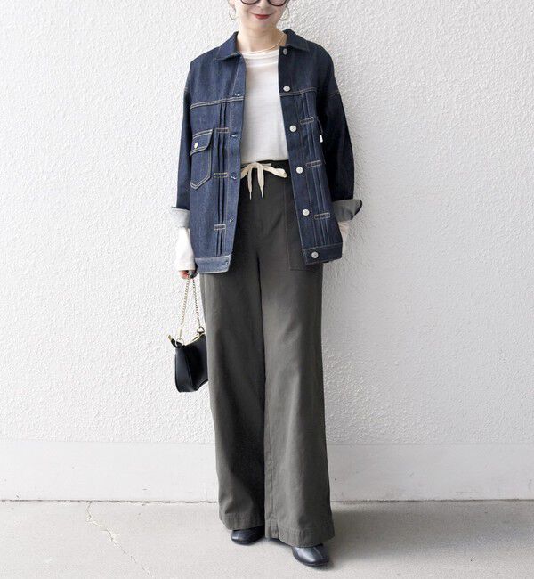 SHIPS any「SHIPS any:〈洗濯機可能〉ドロスト イージー ワイド ストレート ベイカー パンツ」|その他|