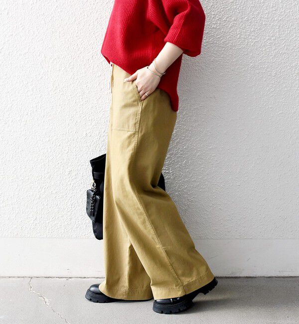 SHIPS any「SHIPS any:〈洗濯機可能〉ドロスト イージー ワイド ストレート ベイカー パンツ」|その他|