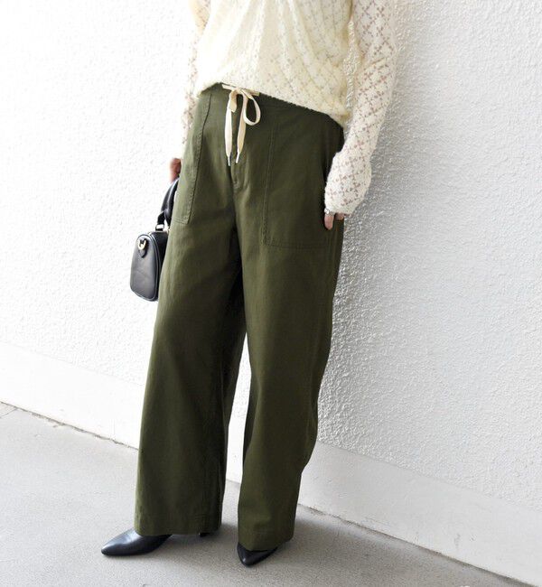 SHIPS any「SHIPS any:〈洗濯機可能〉ドロスト イージー ワイド ストレート ベイカー パンツ」|その他|