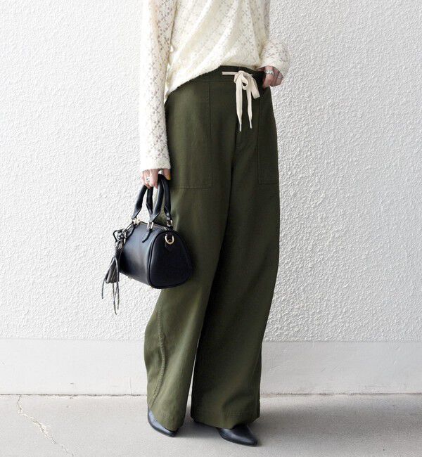 SHIPS any「SHIPS any:〈洗濯機可能〉ドロスト イージー ワイド ストレート ベイカー パンツ」|その他|