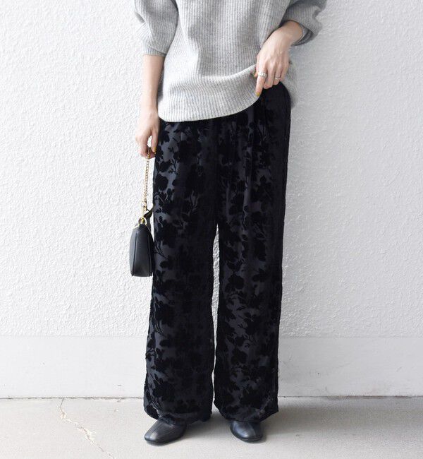 SHIPS any「SHIPS any:〈手洗い可能〉フラワー オパール タック セミワイド イージー パンツ」|その他|