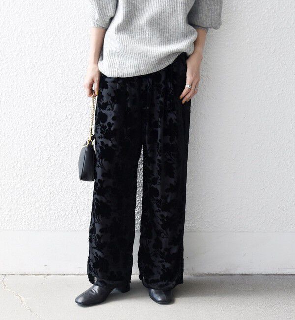 SHIPS any「SHIPS any:〈手洗い可能〉フラワー オパール タック セミワイド イージー パンツ」|その他|