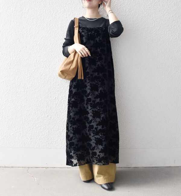 SHIPS any「SHIPS any:〈手洗い可能〉フラワー オパール ロング キャミワンピース」|ワンピース|