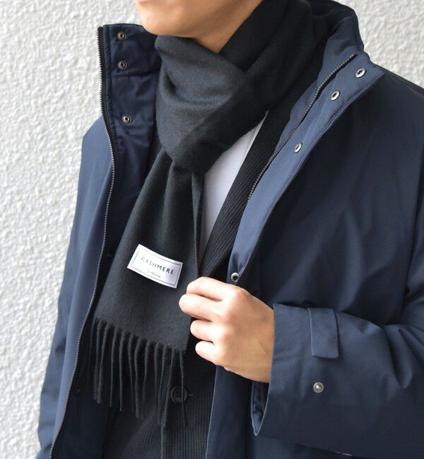 SHIPS any「SHIPS any: カシミヤ ソリッド マフラー 25AW」|マフラー|ブラック