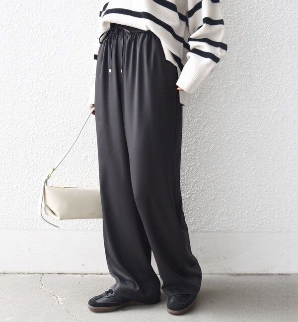 SHIPS for women「〈手洗い可能〉サテン ドロスト パンツ」|その他|
