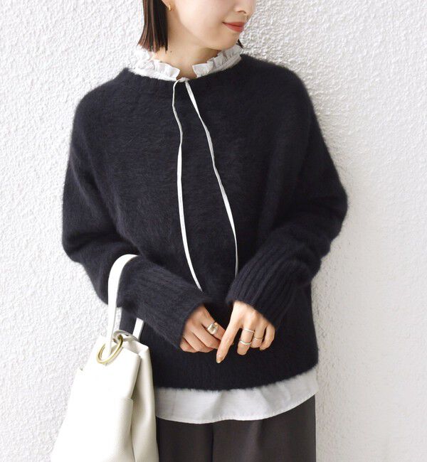 SHIPS for women「〈手洗い可能〉シアー タンブラー リボン デザイン 長袖 ブラウス」|シャツ・ブラウス|