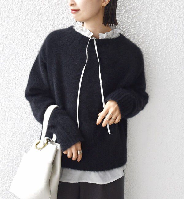 SHIPS for women「〈手洗い可能〉シアー タンブラー リボン デザイン 長袖 ブラウス」|シャツ・ブラウス|ミント