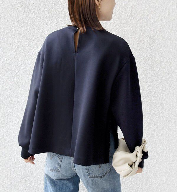 SHIPS for women「【WEB限定】〈手洗い可能〉サイド スリット フリル ダンボール カットソー」|Tシャツ・カットソー|