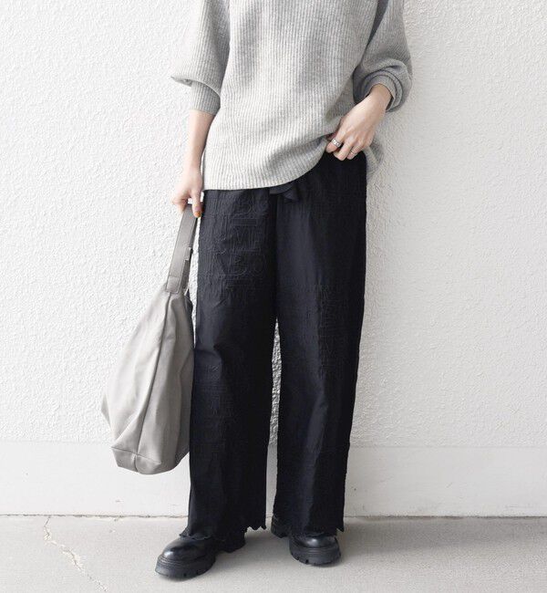 SHIPS any「bon_meur:〈洗濯機可能〉ロゴ エンブロイダリー パッチワーク ワイド パンツ」|その他|