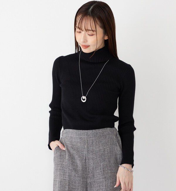 SHIPS Colors 「SHIPS Colors:14G リブ タートルネック ニット」|ニット・セーター|ブラック