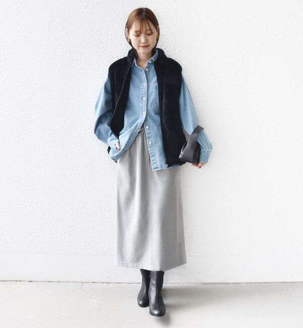 SHIPS for women「〈手洗い可能〉両面起毛 ドロスト スカート」|スカート|