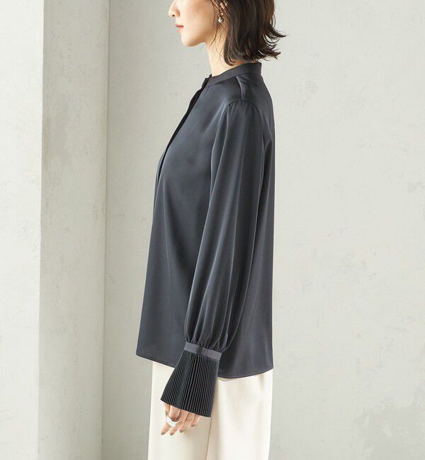 SHIPS for women「〈手洗い可能〉プリーツ 袖 デザイン ブラウス」|シャツ・ブラウス|