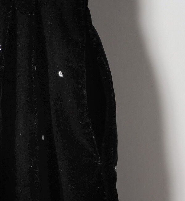 SHIPS any「SHIPS any:〈手洗い可能〉ポリエステル ベロア 刺繍 タック フレア ワンピース」|ワンピース|