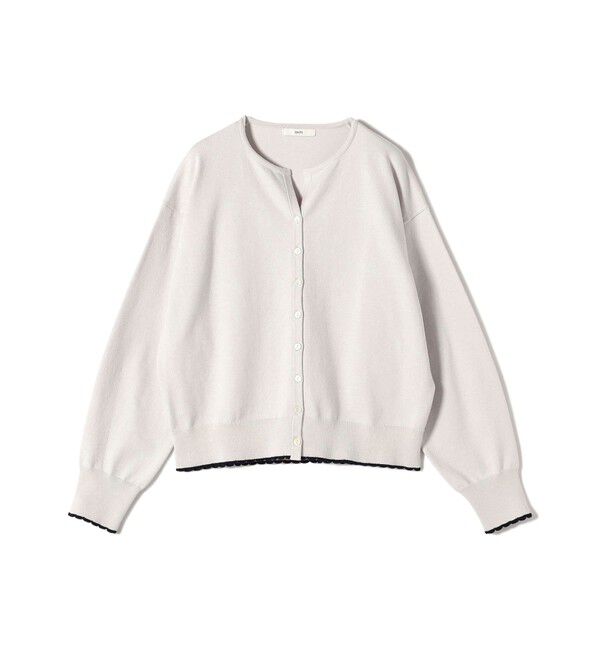 SHIPS for women「〈手洗い可能〉コットン カシミヤ混 スカラップヘム カーディガン」|カーディガン|