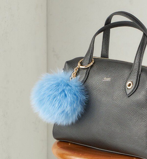 SHIPS for women「フォックス ファーポンポン チャーム」|チャーム・キーホルダー|ライトブルー