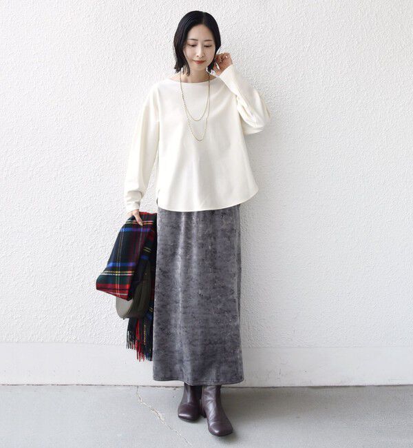 SHIPS for women「〈手洗い可能〉両面起毛 裾 ラウンド デザイン プルオーバー」|シャツ・ブラウス|