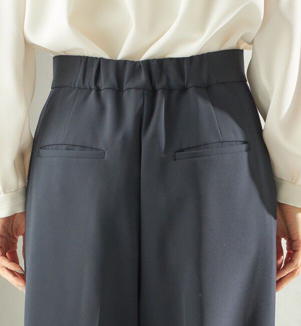 SHIPS for women「〈手洗い可能〉ダブル クロス セミ ワイド パンツ（セレモニー対応可）」|その他|