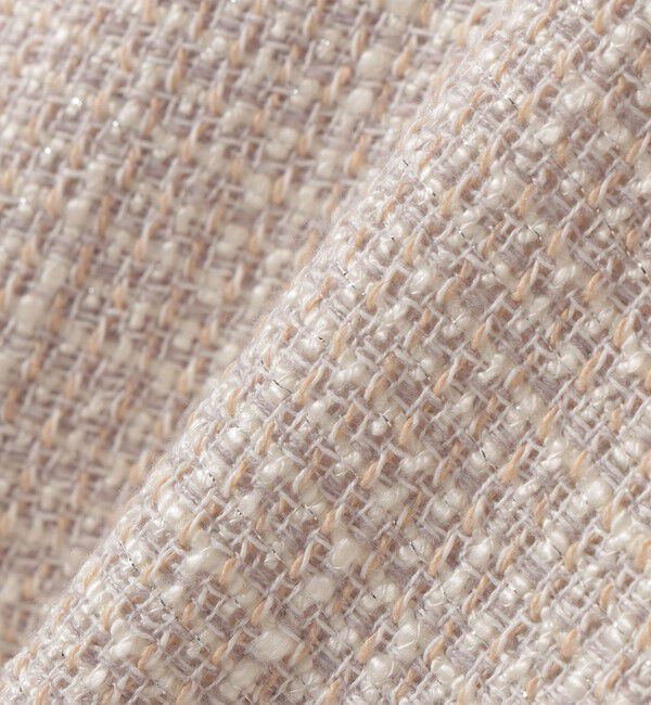 SHIPS for women「トライスピン 杢 ツイード パール モチーフ ボタン ジャケット（セレモニー対応可）」|ノーカラージャケット|