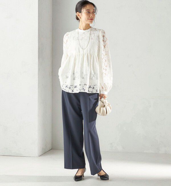 SHIPS for women「〈手洗い可能〉IPEKER オパール 加工 ブラウス（セレモニー対応可）」|シャツ・ブラウス|