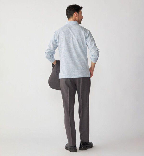 SHIPS「【WEB限定】SHIPS: リネンミックス カラーネップ ボタンダウン ロングスリーブ ポロシャツ」|ポロシャツ|