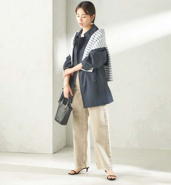 SHIPS for women「〈撥水加工〉バック ギャザー ドロスト ミディ丈 トレンチ コート」|トレンチコート|