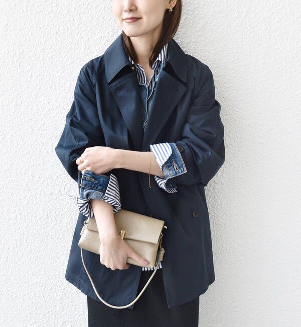 SHIPS for women「〈撥水加工〉バック ギャザー ドロスト ミディ丈 トレンチ コート」|トレンチコート|