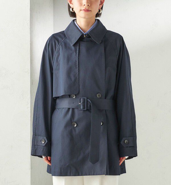 SHIPS for women「〈撥水加工〉バック ギャザー ドロスト ミディ丈 トレンチ コート」|トレンチコート|