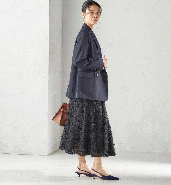 SHIPS for women「〈手洗い可能〉シアー カット ジャカード フレア スカート（セレモニー対応可）」|スカート|