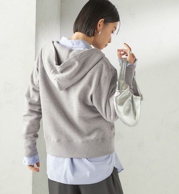 SHIPS for women「〈洗濯機可能〉AZUMA 裏毛 刺繍 ジップ アップ パーカ」|パーカー|