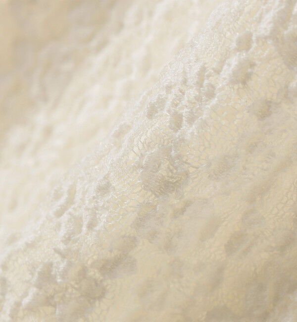 SHIPS for women「〈手洗い可能〉ラッセル レース ヘンリー ネック 2WAY プルオーバー」|Tシャツ・カットソー|