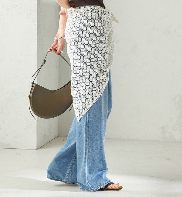 SHIPS for women「【SHIPS別注】BINDU: レース トライアングル スカーフ」|バンダナ・スカーフ|