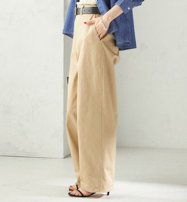 SHIPS for women「〈洗濯機可能〉ストレッチ チノ 硫化染め パンツ」|チノ|