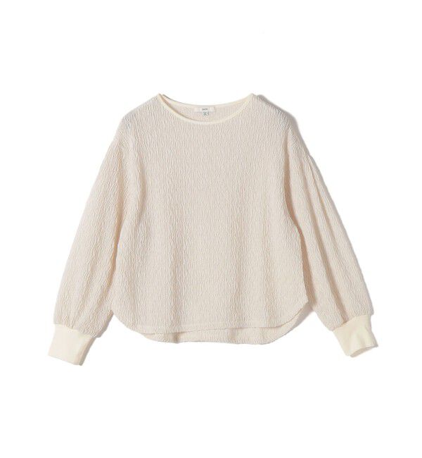 SHIPS for women「〈手洗い可能〉ランダム ブルーゼ 袖 タック プルオーバー」|Tシャツ・カットソー|