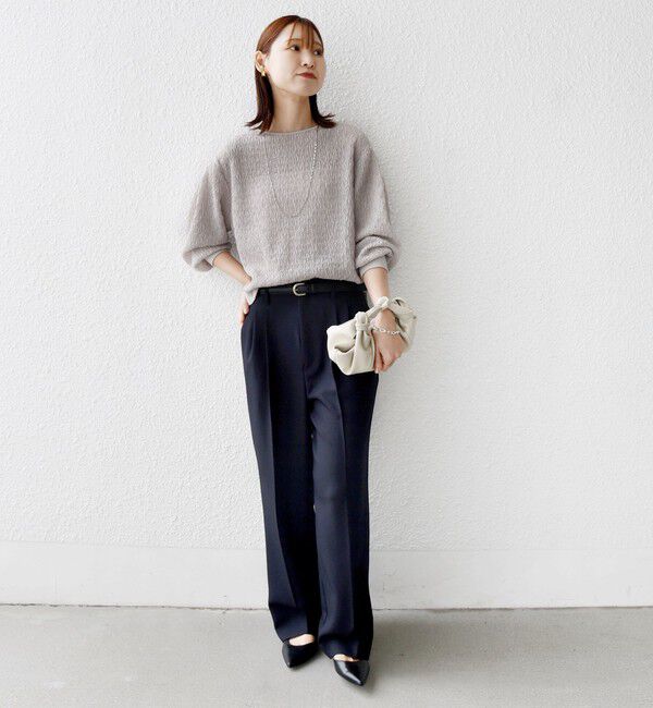 SHIPS for women「〈手洗い可能〉ランダム ブルーゼ 袖 タック プルオーバー」|Tシャツ・カットソー|