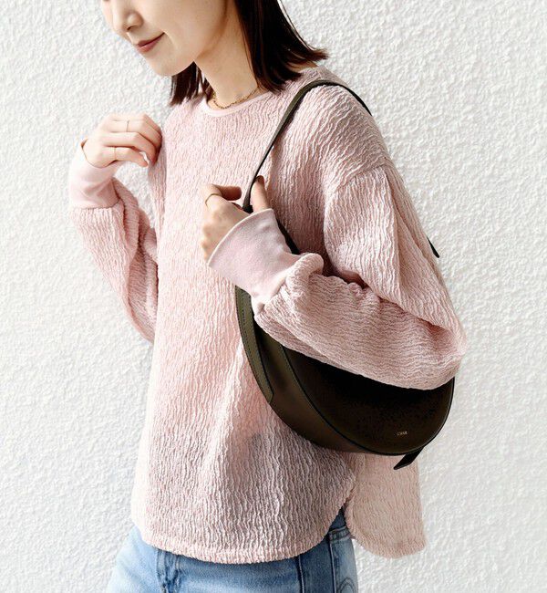 SHIPS for women「〈手洗い可能〉ランダム ブルーゼ 袖 タック プルオーバー」|Tシャツ・カットソー|ピンク