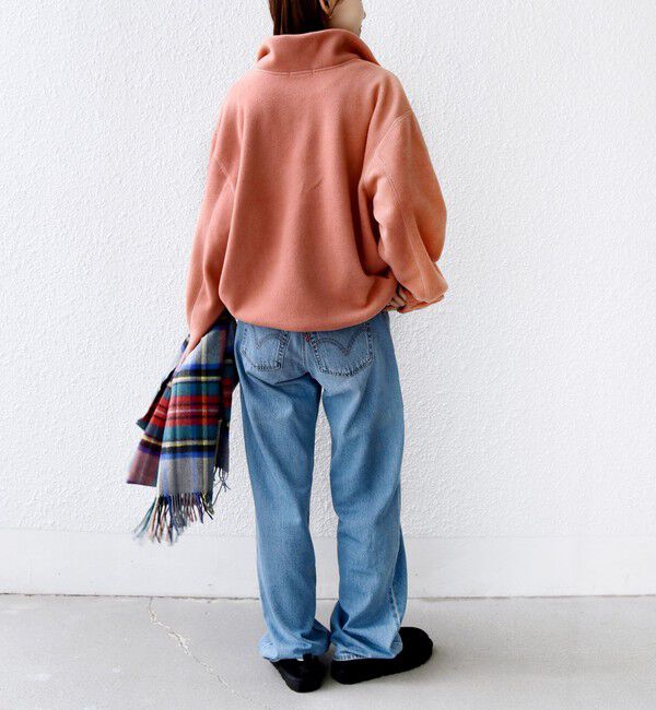 SHIPS for women「〈洗濯機可能〉フリース 裾 ドロスト ハーフ ジップ プルオーバー」|Tシャツ・カットソー|