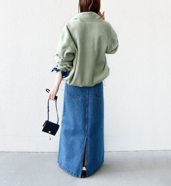 SHIPS for women「〈洗濯機可能〉フリース 裾 ドロスト ハーフ ジップ プルオーバー」|Tシャツ・カットソー|