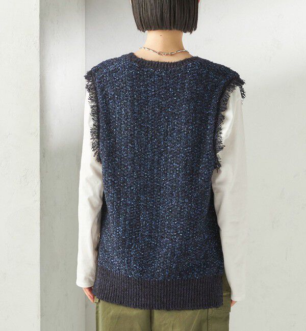 SHIPS for women「〈手洗い可能〉ミックスカラー Vネック プルオーバー」|ベスト・ジレ|