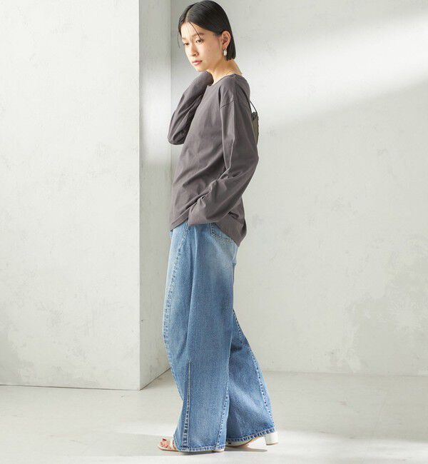 SHIPS for women「【SHIPS別注】BIT BLUE:バレル レック デニム パンツ」|デニム|