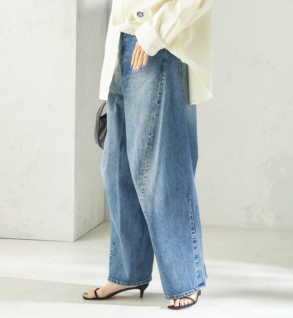 SHIPS for women「【SHIPS別注】BIT BLUE:バレル レック デニム パンツ」|デニム|