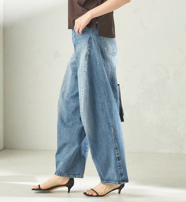 SHIPS for women「【SHIPS別注】BIT BLUE:バレル レック デニム パンツ」|デニム|
