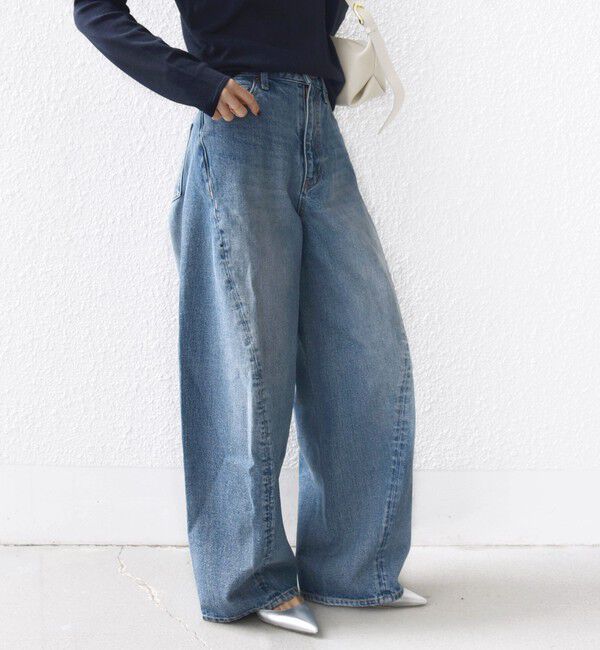 SHIPS for women「【SHIPS別注】BIT BLUE:バレル レック デニム パンツ」|デニム|