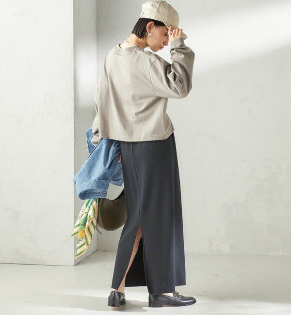 SHIPS for women「【SHIPS別注】Odub: フォト プリント クロップド ロングスリーブ TEE」|Tシャツ・カットソー|