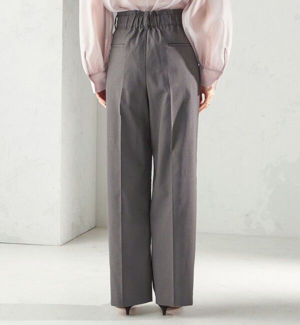 SHIPS for women「〈UVカット / 吸水速乾 / 手洗い可能〉綿麻混 オックス 2タック ストレート パンツ」|その他|